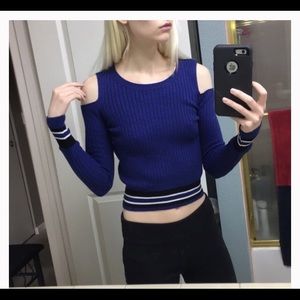 Cut out shoulder sweater